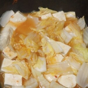 白菜と豆腐煮